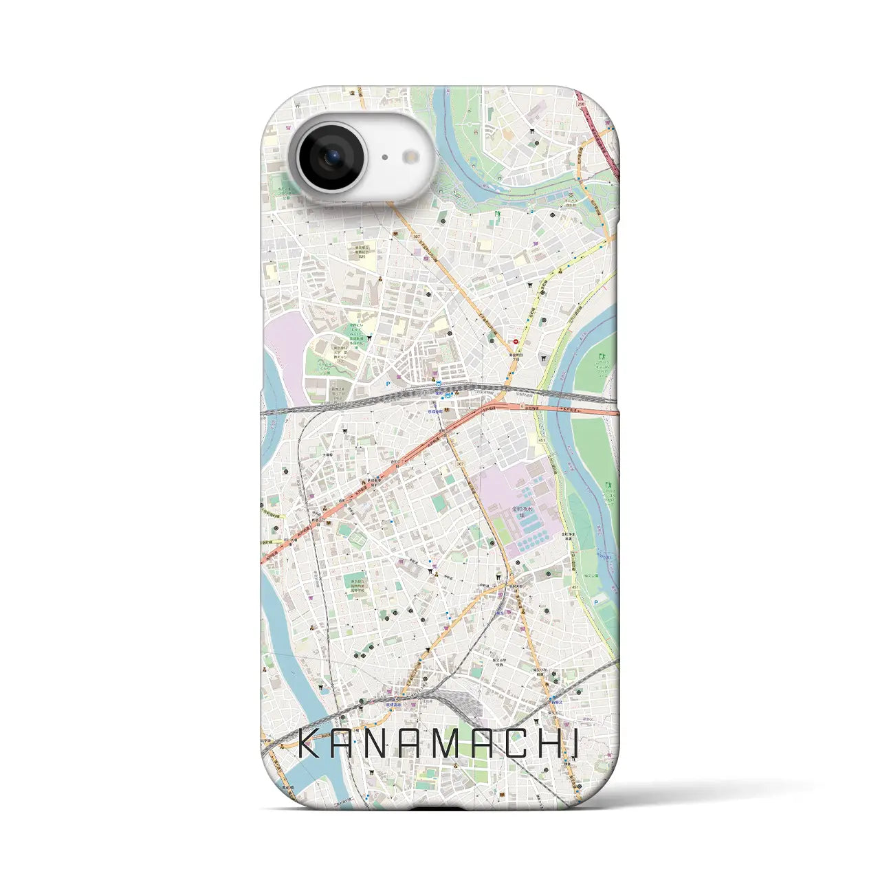 【金町(東京都)】地図柄iPhoneケース(バックカバータイプ)
