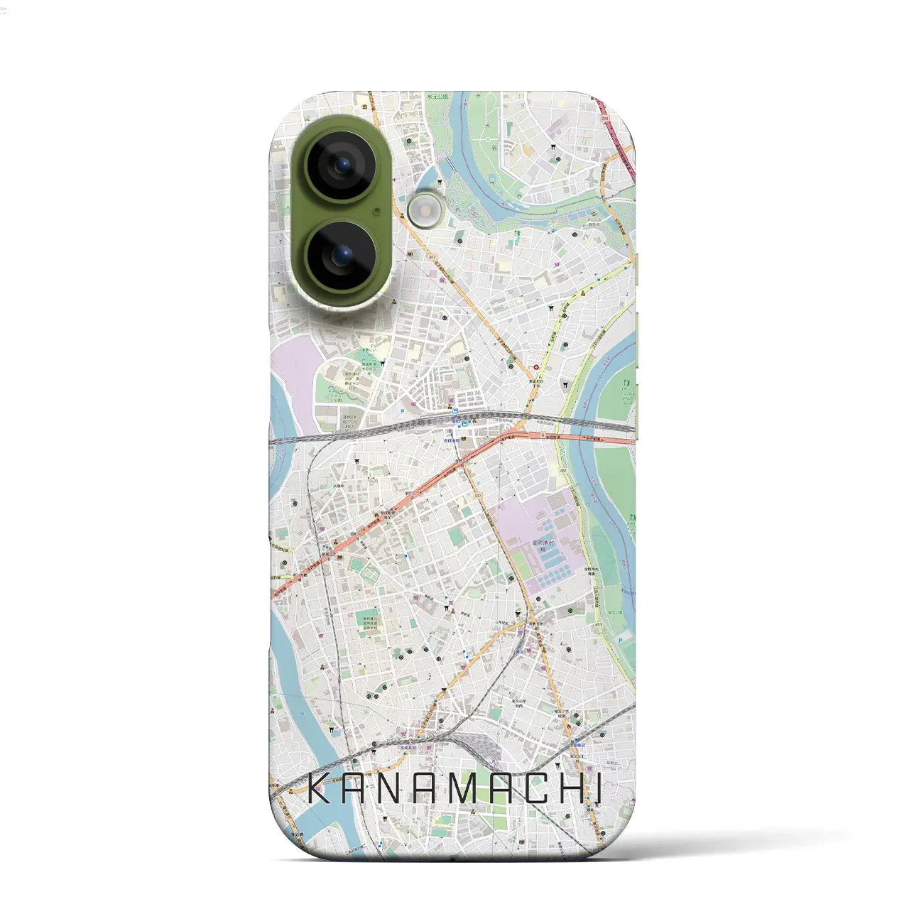 【金町(東京都)】地図柄iPhoneケース(バックカバータイプ)