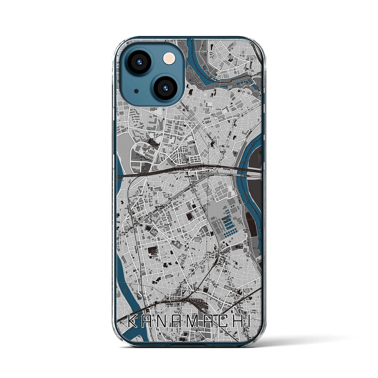 【金町(東京都)】地図柄iPhoneケース(クリアタイプ)