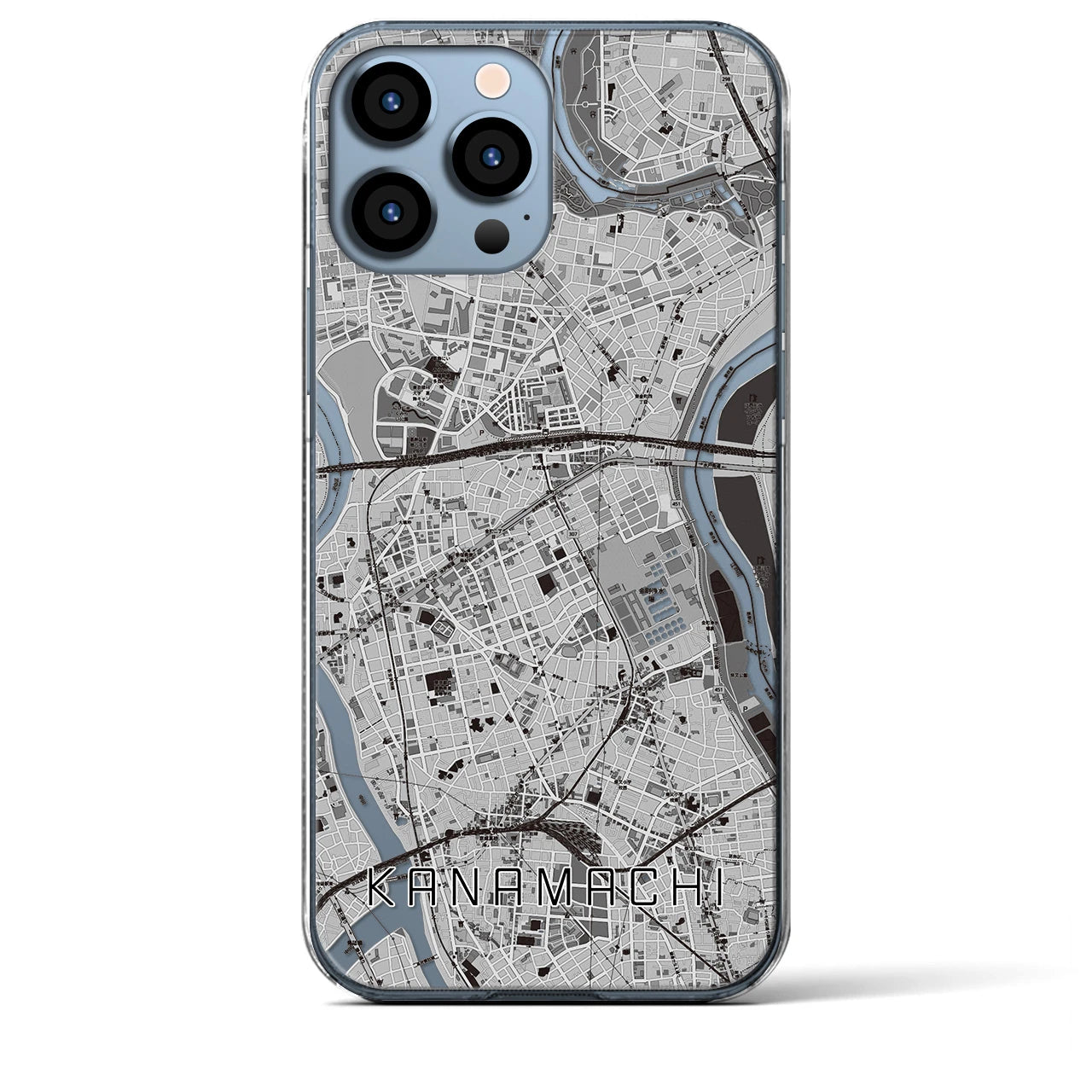 【金町(東京都)】地図柄iPhoneケース(クリアタイプ)