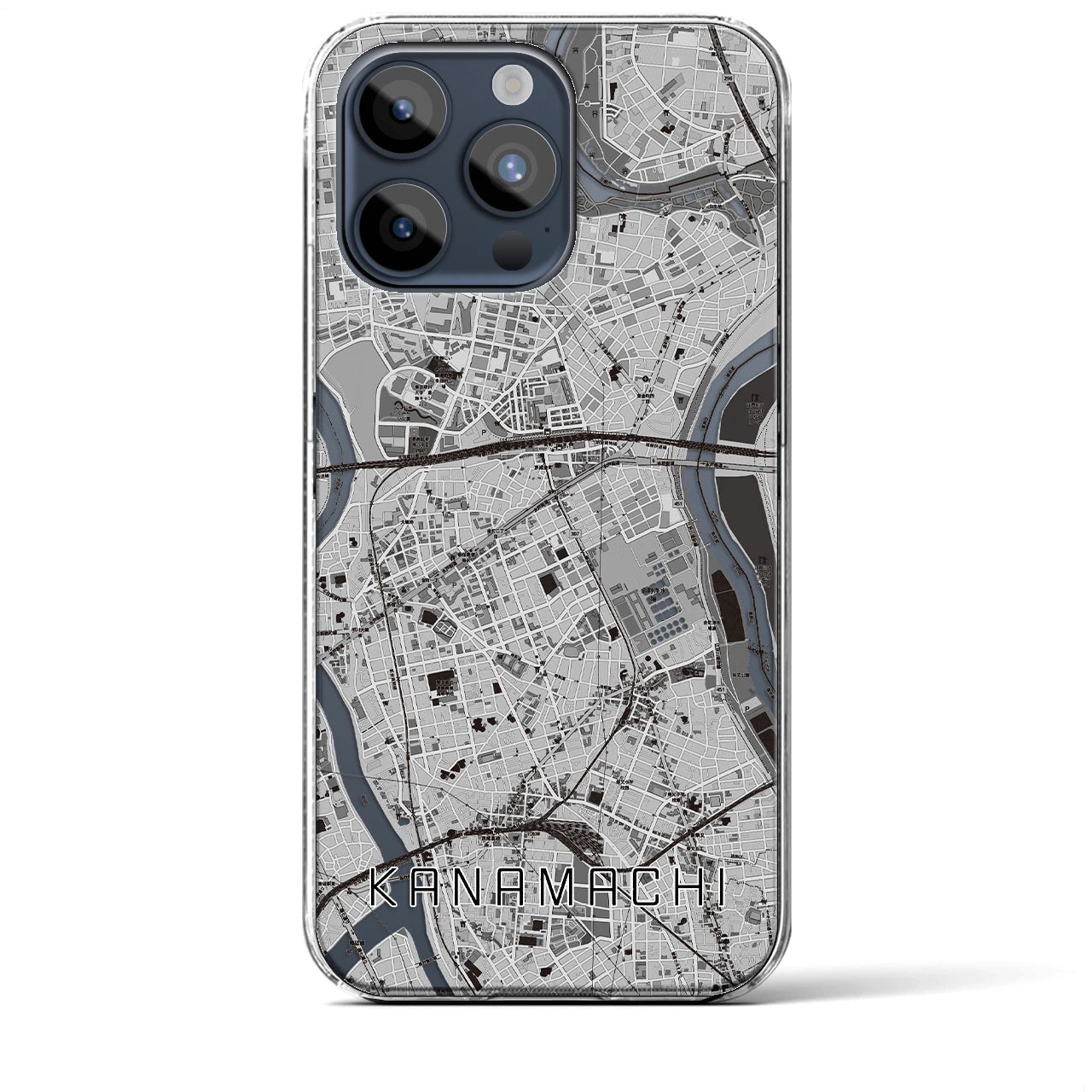 【金町(東京都)】地図柄iPhoneケース(クリアタイプ)