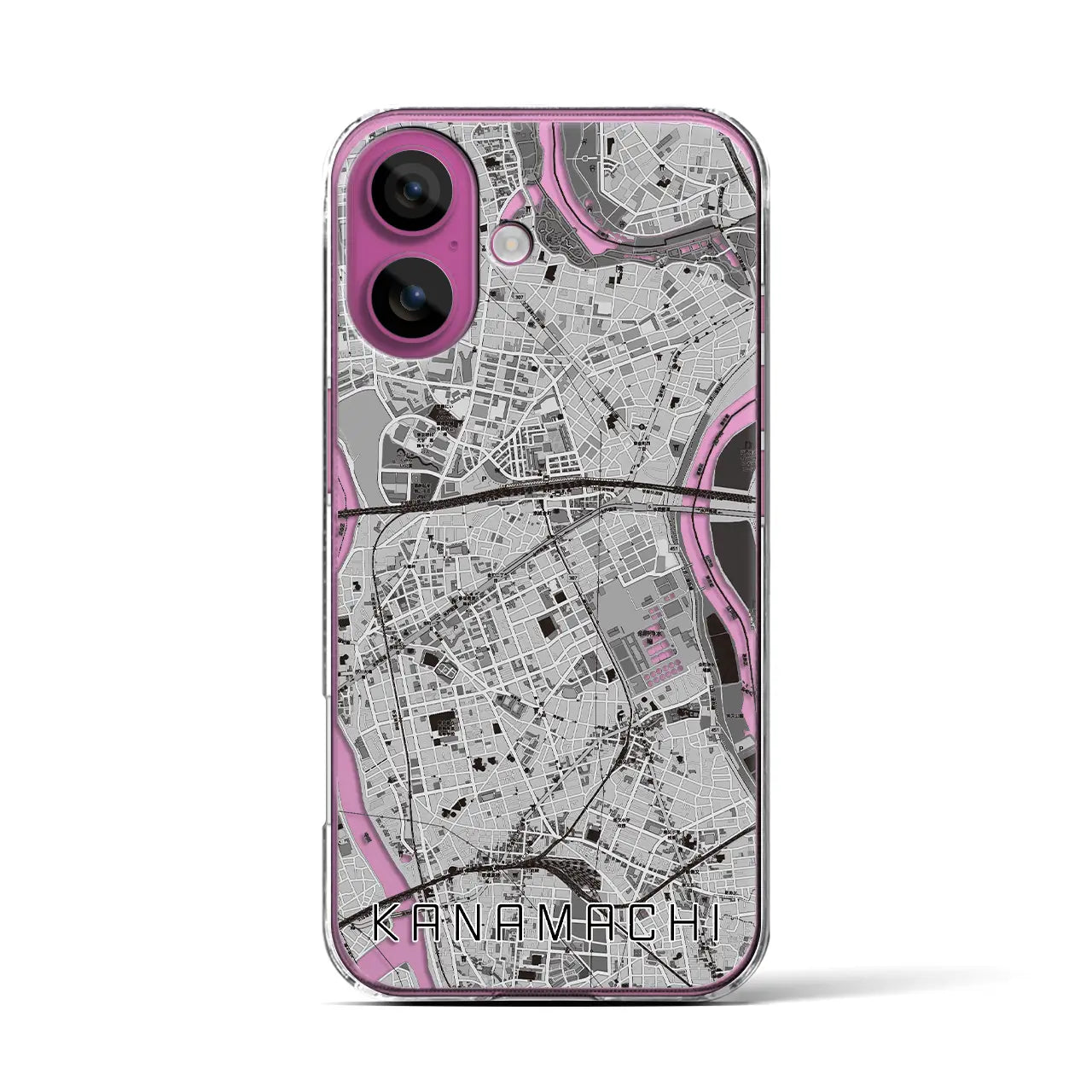 【金町(東京都)】地図柄iPhoneケース(クリアタイプ)