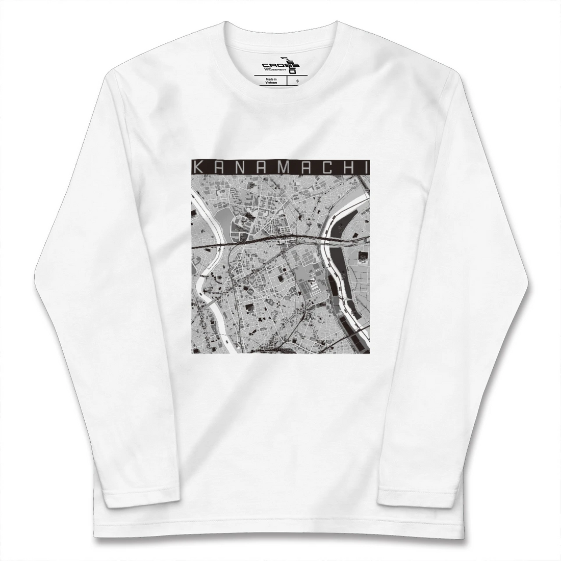 【金町(東京都)】地図柄ロングスリーブTシャツ