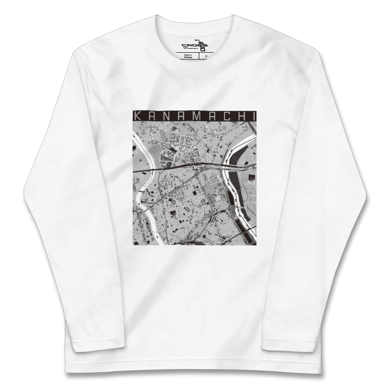 【金町(東京都)】地図柄ロングスリーブTシャツ