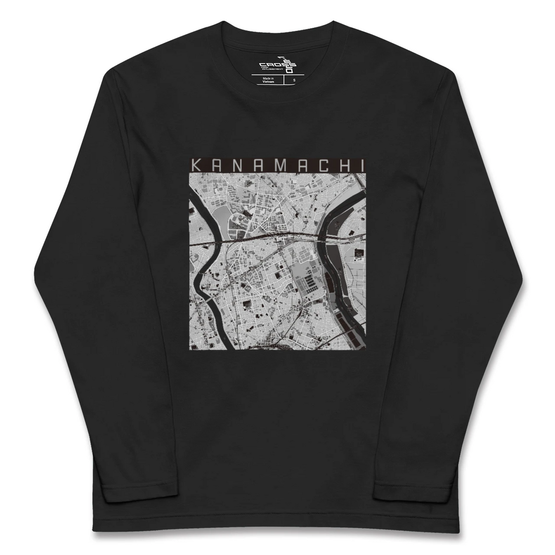 【金町(東京都)】地図柄ロングスリーブTシャツ