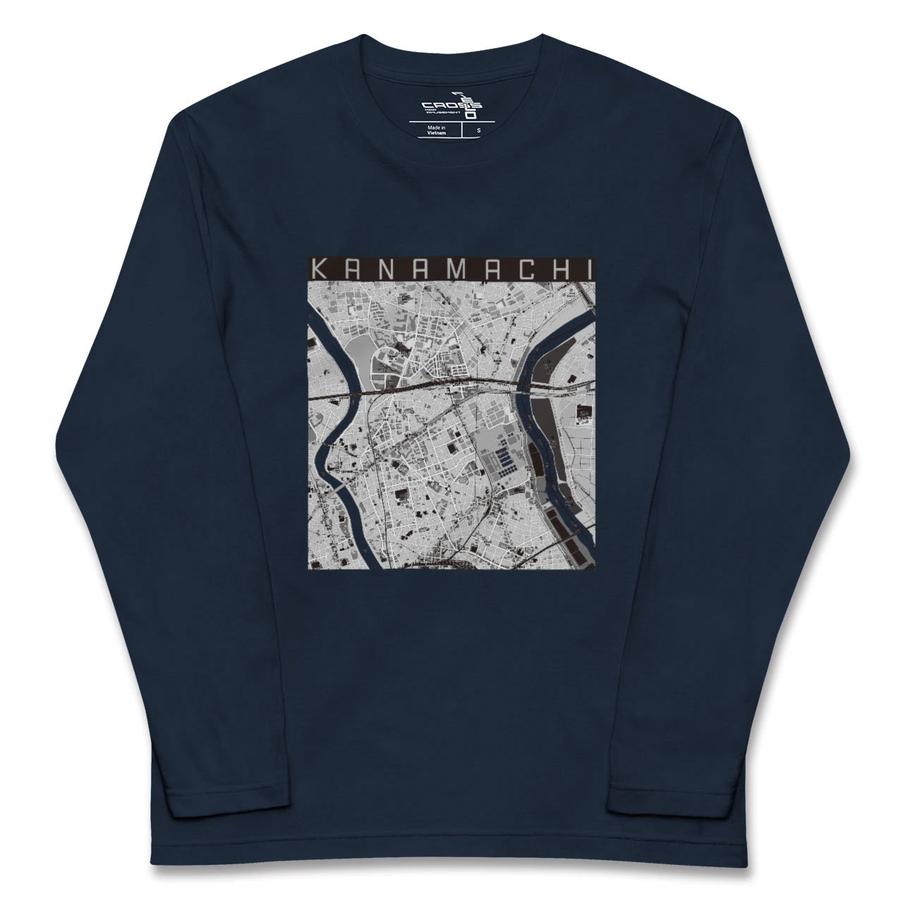 【金町(東京都)】地図柄ロングスリーブTシャツ