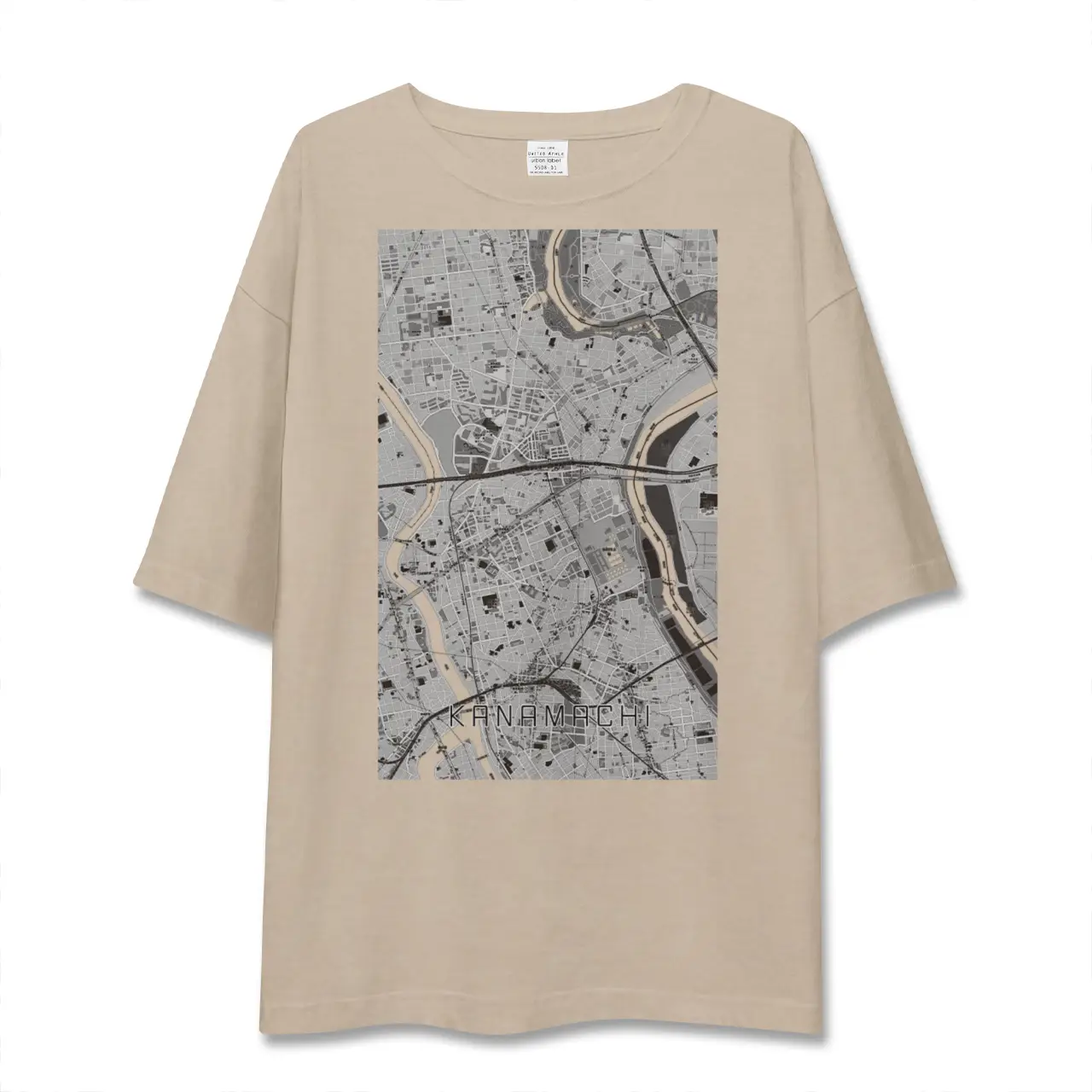 【金町(東京都)】地図柄ビッグシルエットTシャツ