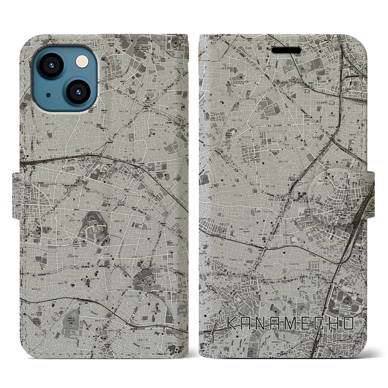 【要町(東京都)】地図柄iPhoneケース(手帳タイプ)