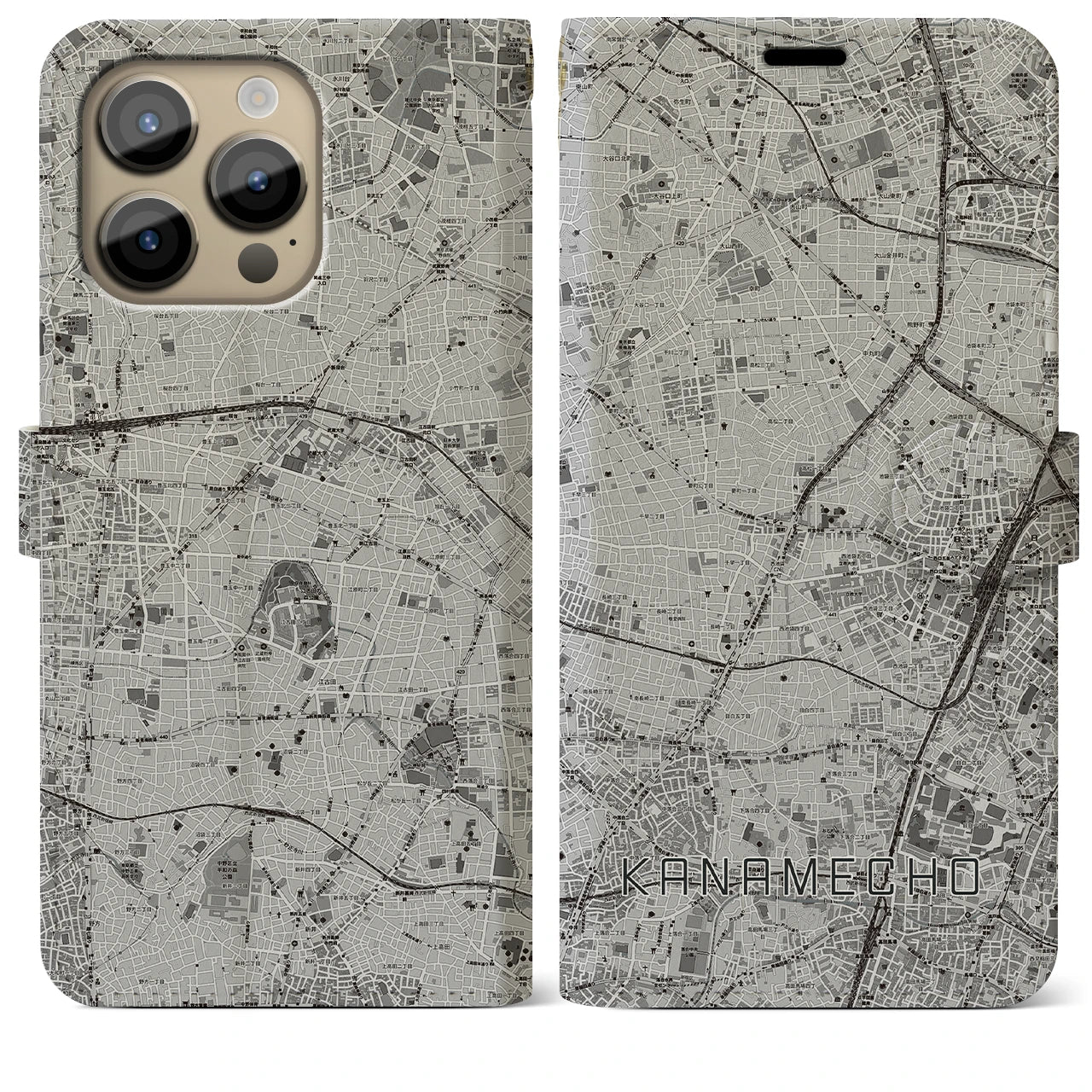 【要町(東京都)】地図柄iPhoneケース(手帳タイプ)