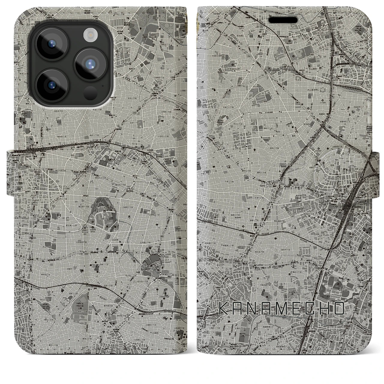 【要町(東京都)】地図柄iPhoneケース(手帳タイプ)
