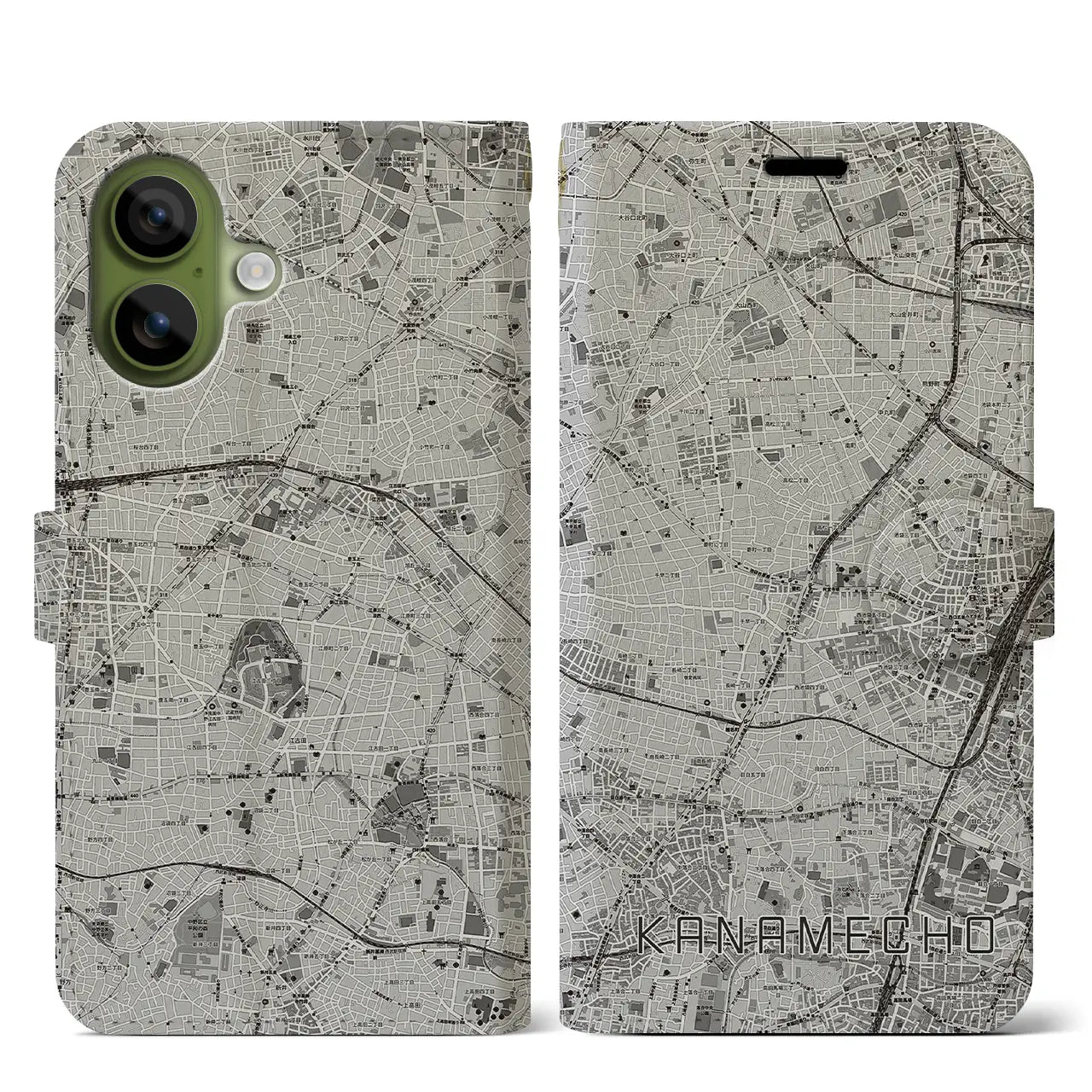 【要町(東京都)】地図柄iPhoneケース(手帳タイプ)