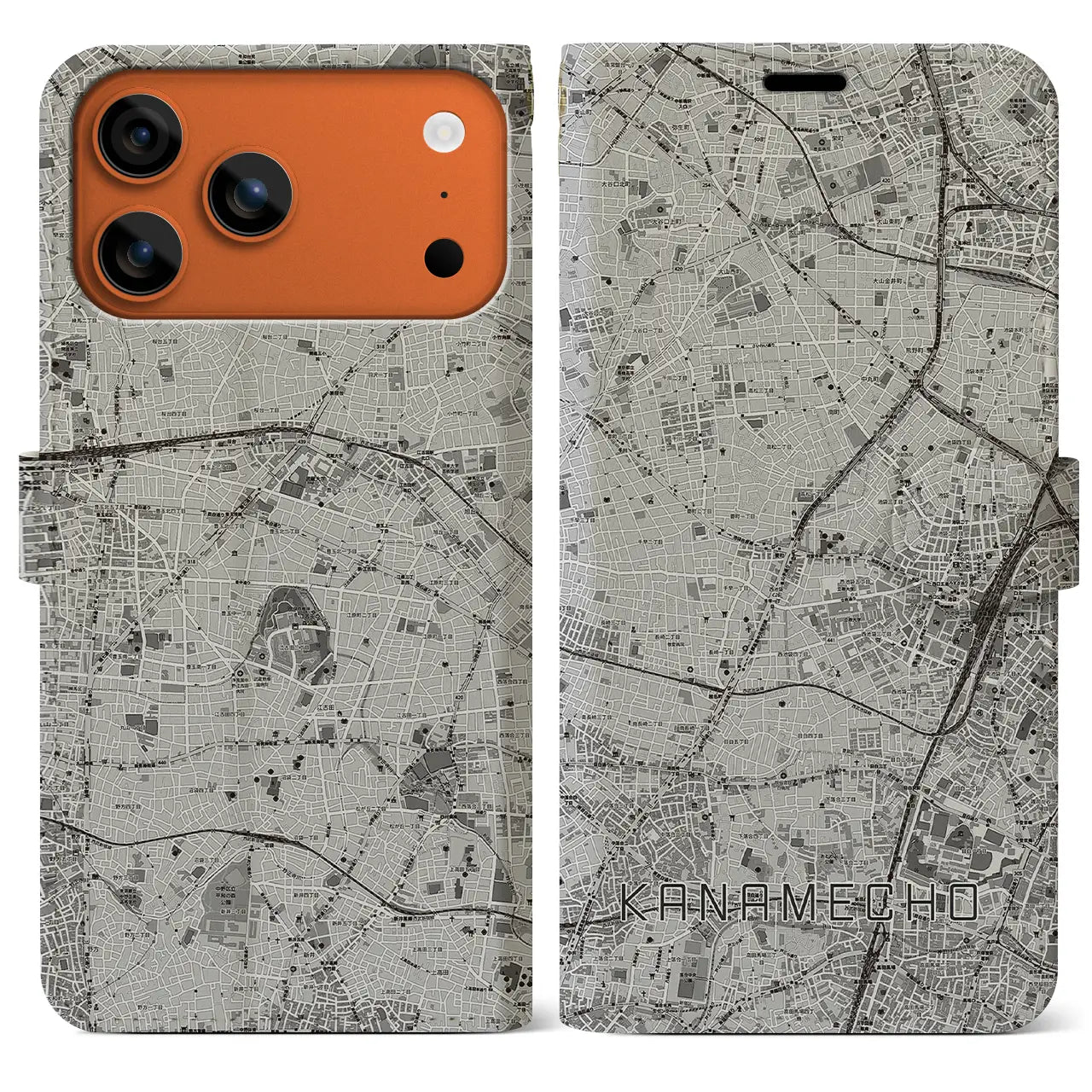 【要町(東京都)】地図柄iPhoneケース(手帳タイプ)