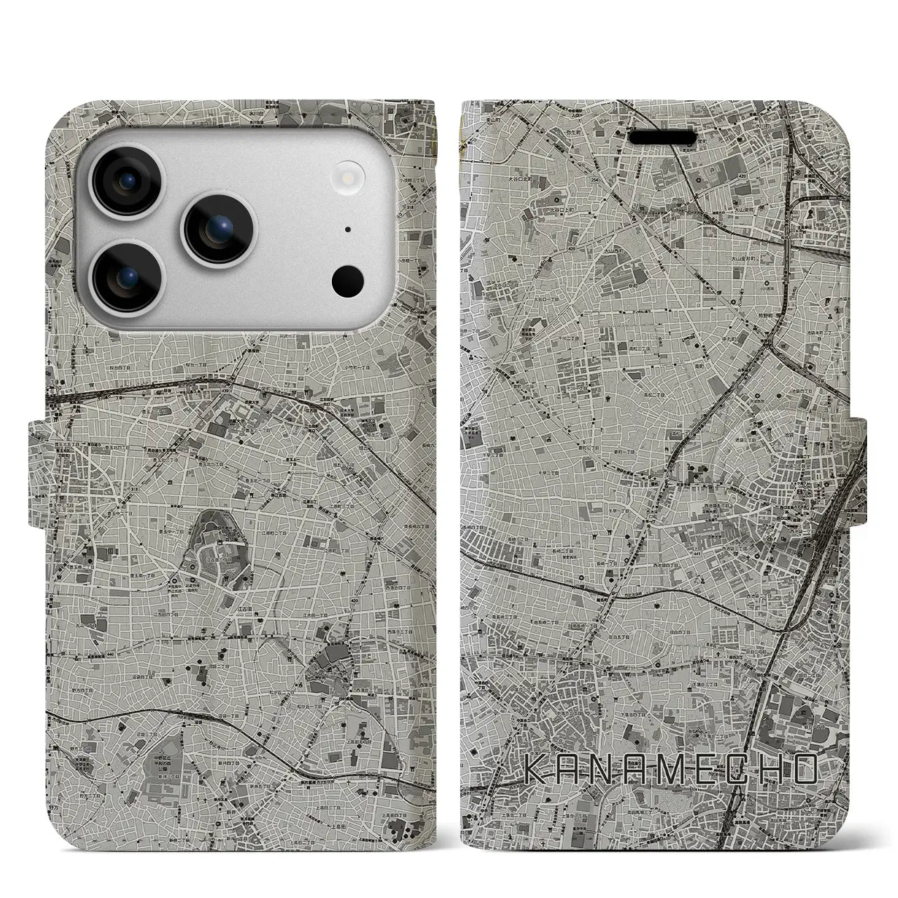 【要町(東京都)】地図柄iPhoneケース(手帳タイプ)