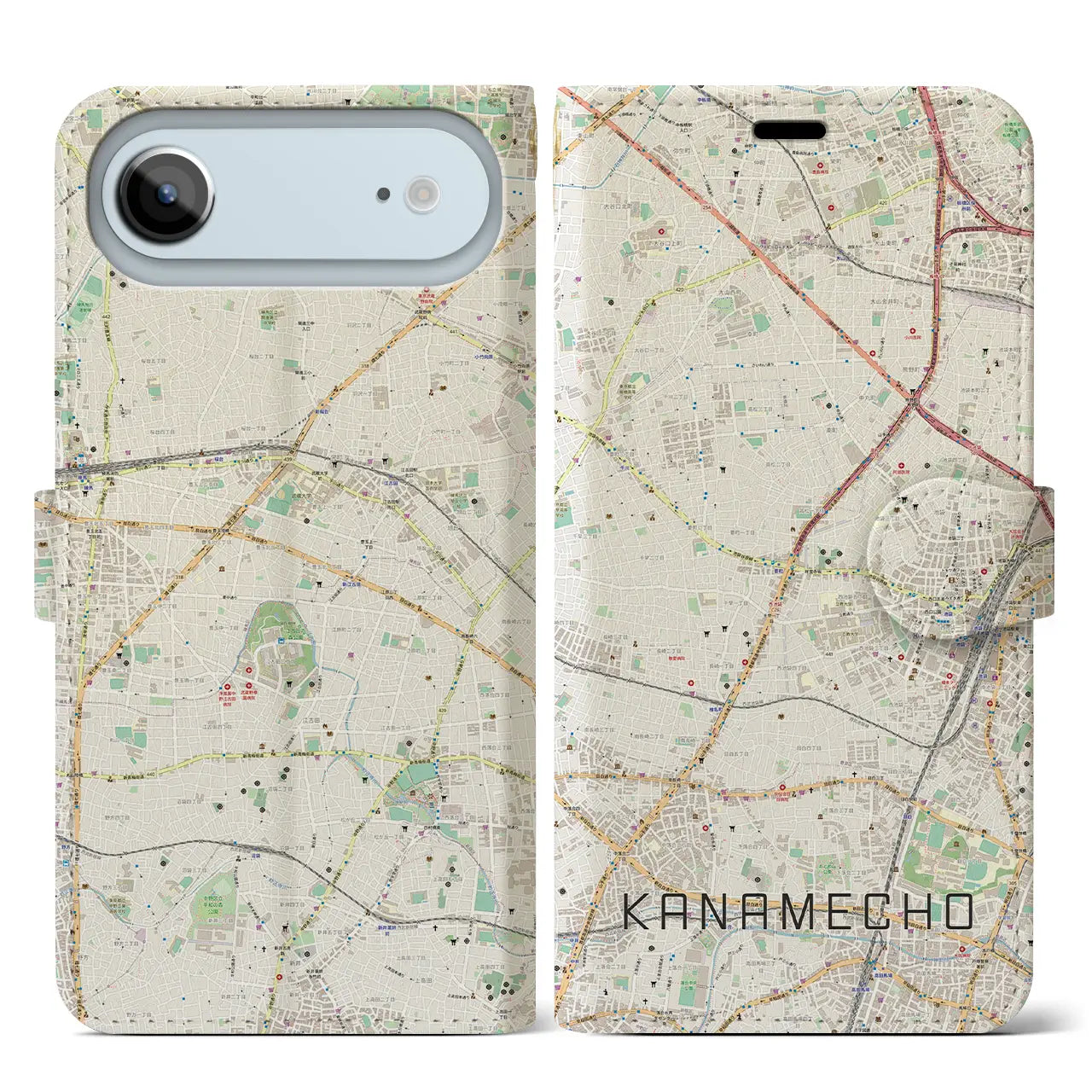 【要町(東京都)】地図柄iPhoneケース(手帳タイプ)