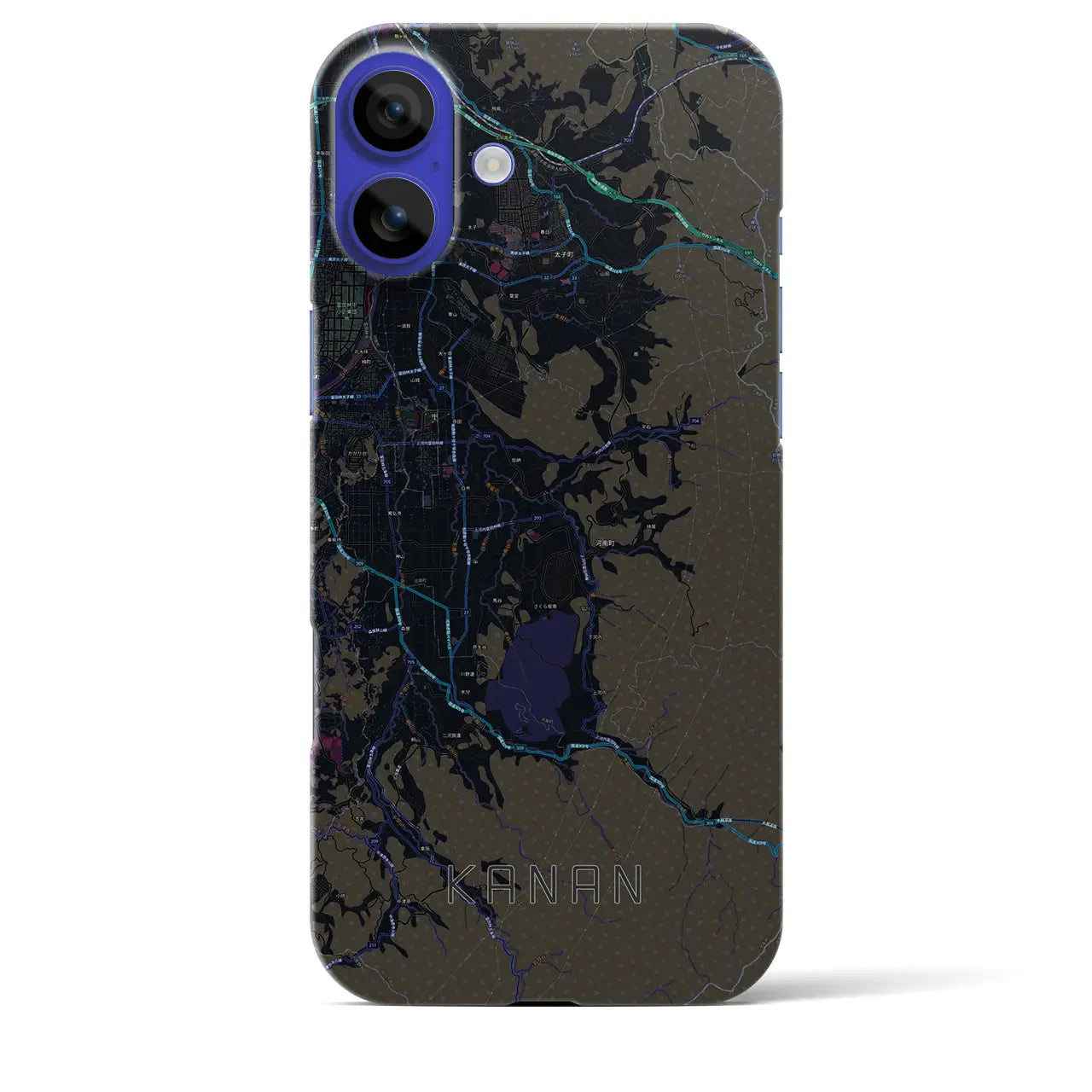 【河南(大阪府)】地図柄iPhoneケース(バックカバータイプ)