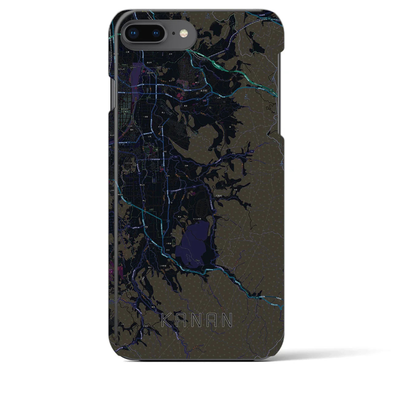 【河南(大阪府)】地図柄iPhoneケース(バックカバータイプ)