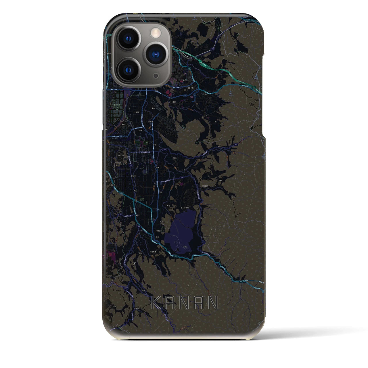 【河南(大阪府)】地図柄iPhoneケース(バックカバータイプ)