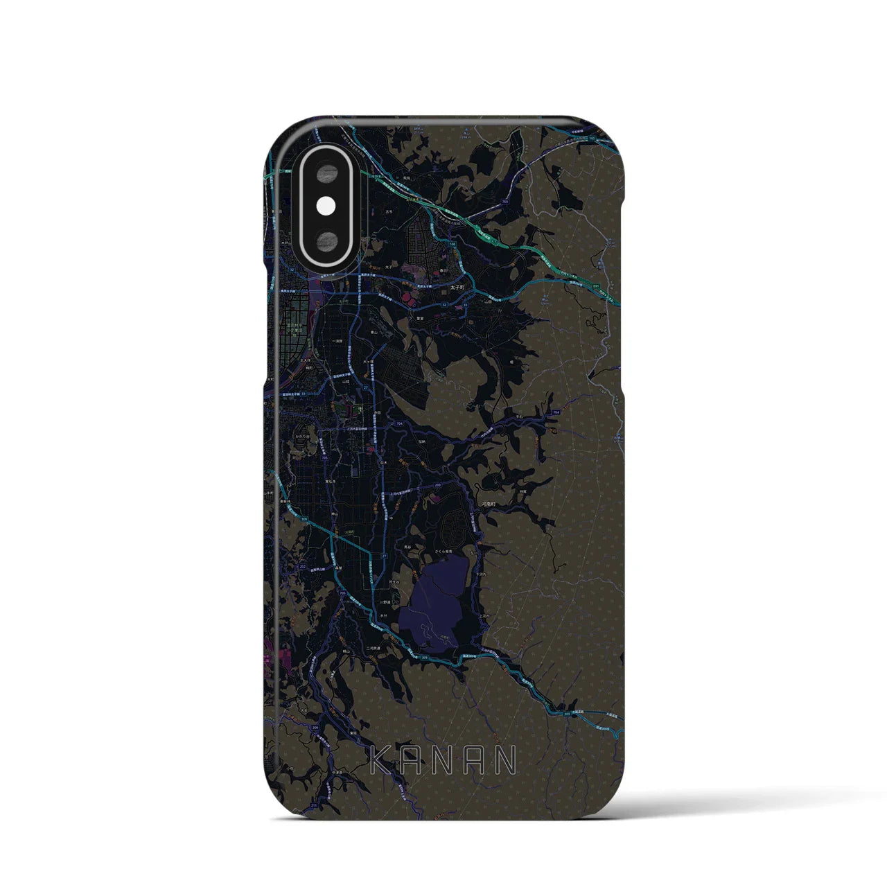 【河南(大阪府)】地図柄iPhoneケース(バックカバータイプ)