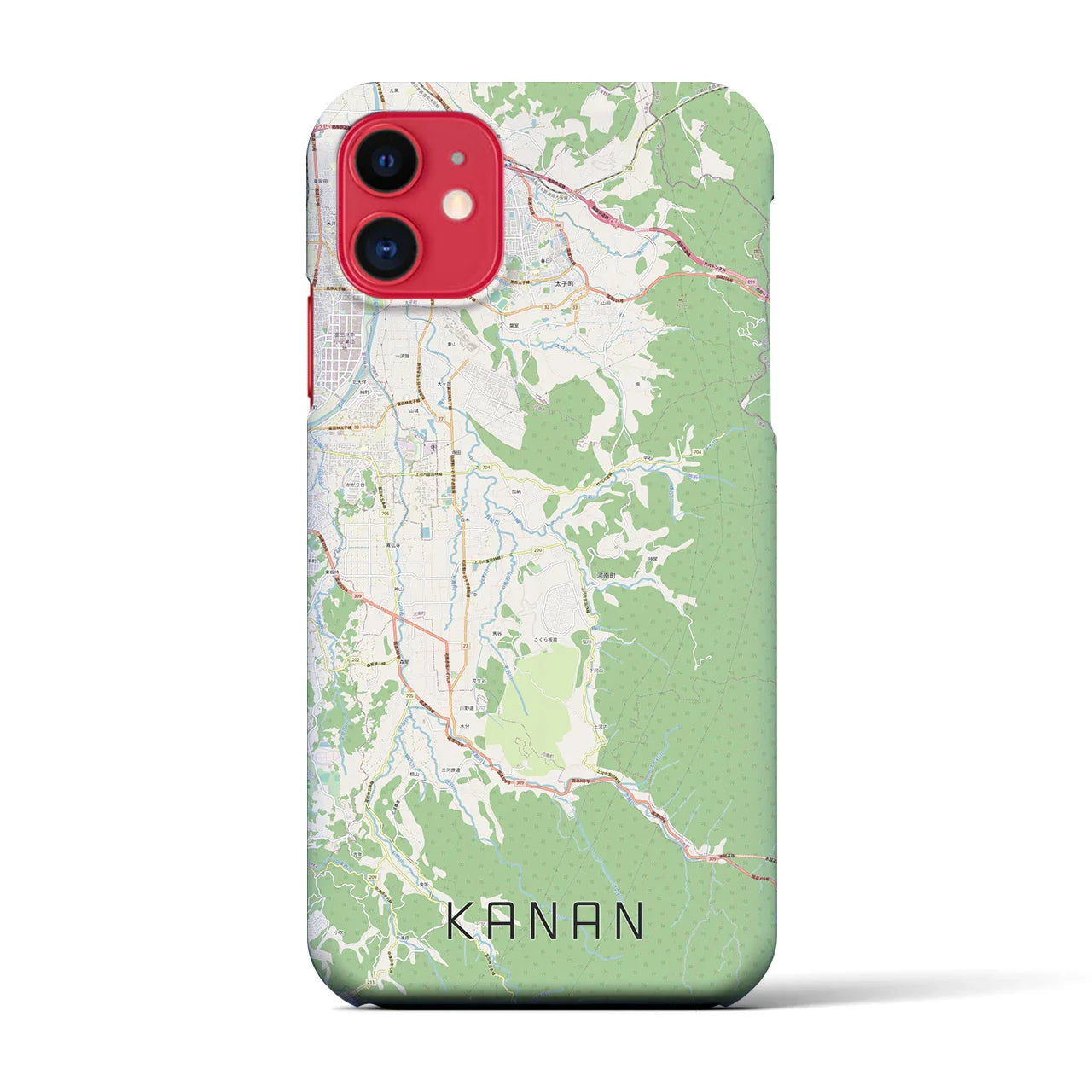 【河南(大阪府)】地図柄iPhoneケース(バックカバータイプ)