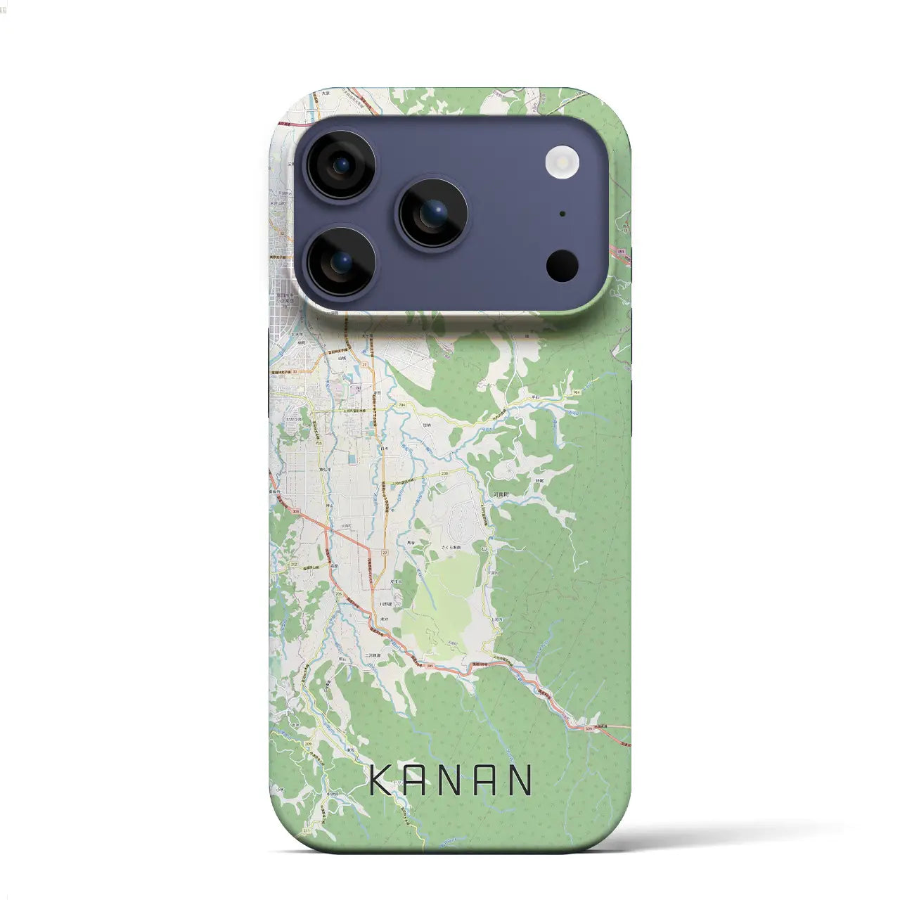 【河南(大阪府)】地図柄iPhoneケース(バックカバータイプ)ナチュラル・iPhone 17 Pro Max 用