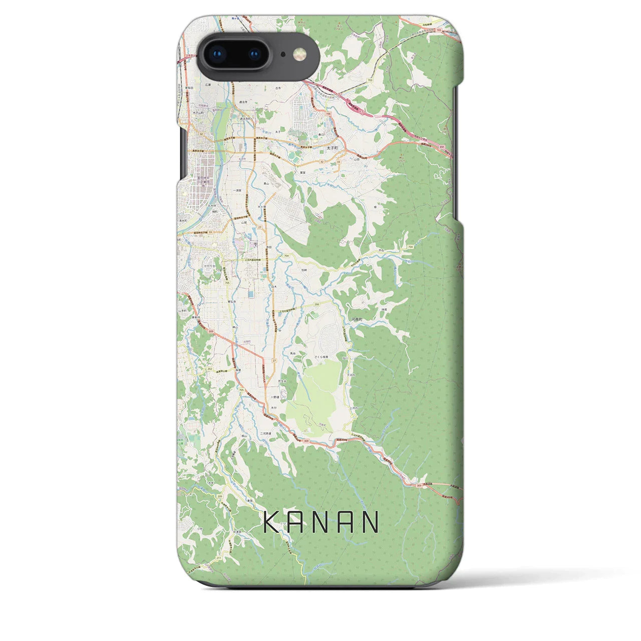 【河南(大阪府)】地図柄iPhoneケース(バックカバータイプ)