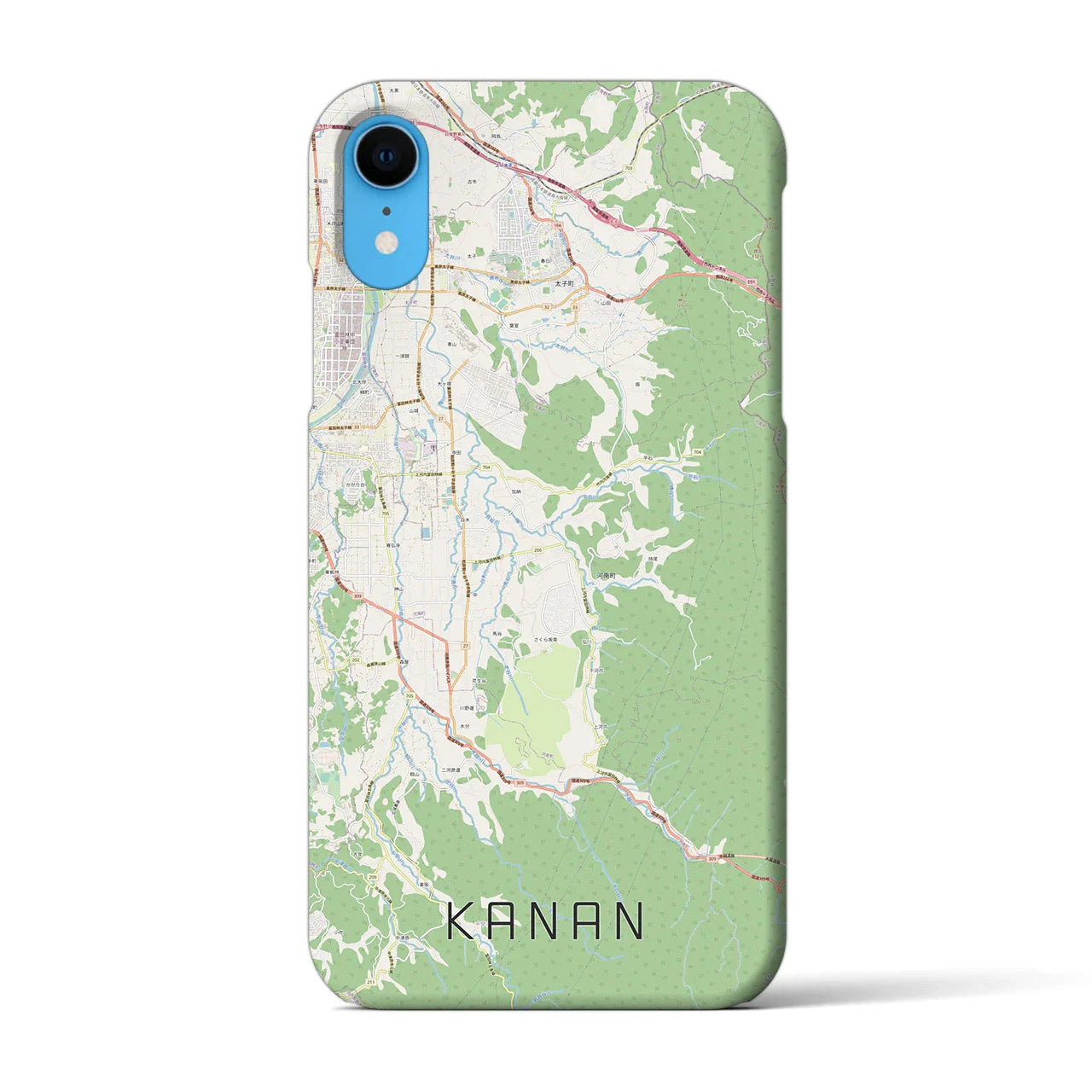 【河南(大阪府)】地図柄iPhoneケース(バックカバータイプ)