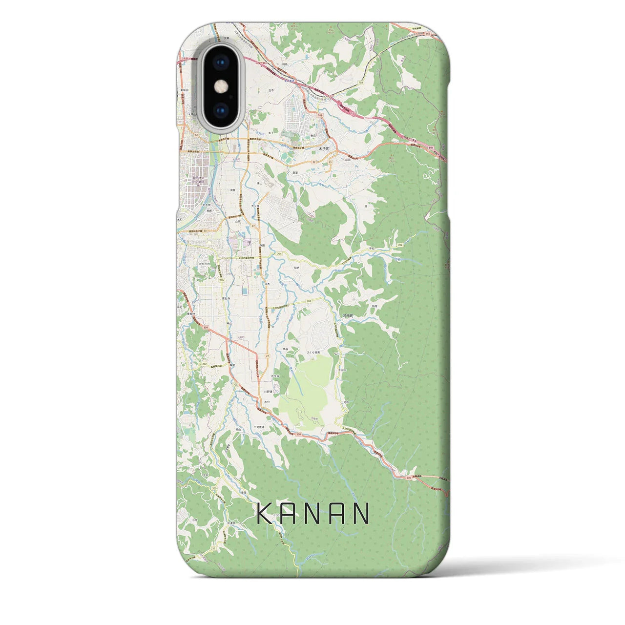 【河南(大阪府)】地図柄iPhoneケース(バックカバータイプ)