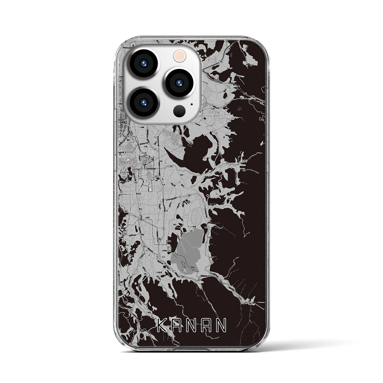 【河南(大阪府)】地図柄iPhoneケース(クリアタイプ)