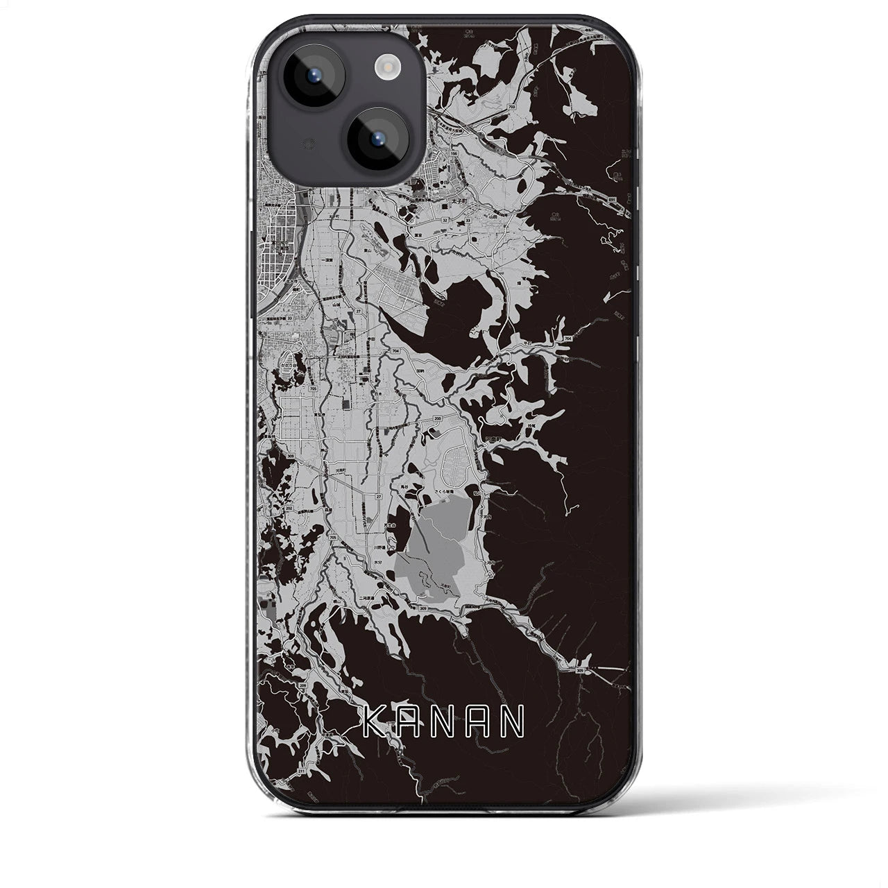 【河南(大阪府)】地図柄iPhoneケース(クリアタイプ)