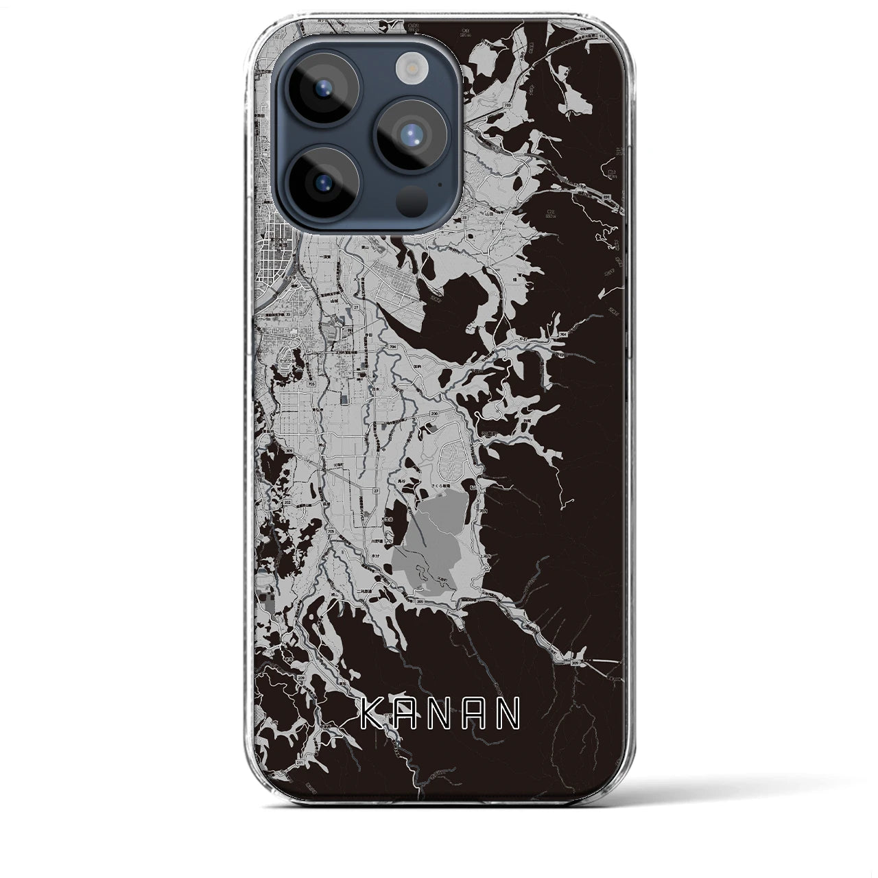 【河南(大阪府)】地図柄iPhoneケース(クリアタイプ)