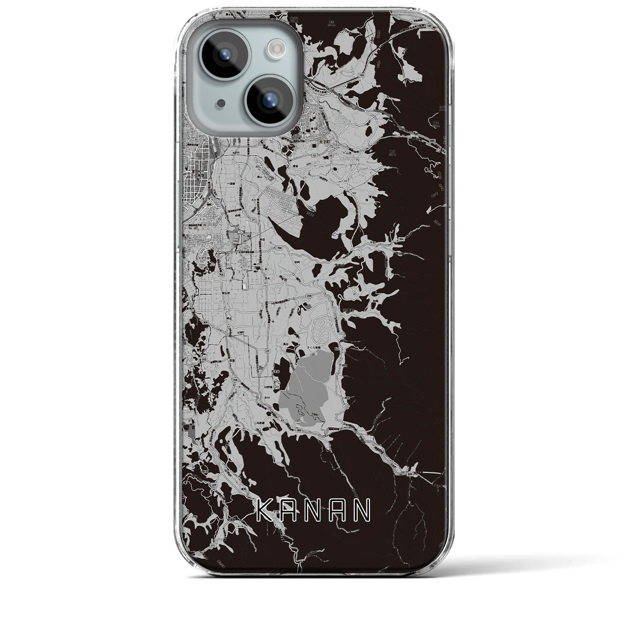 【河南(大阪府)】地図柄iPhoneケース(クリアタイプ)