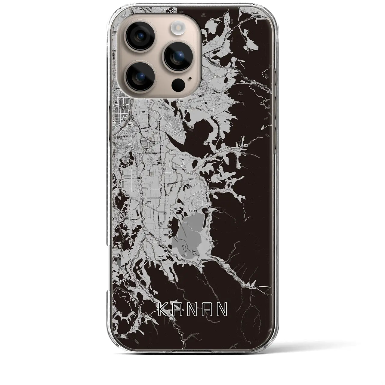 【河南(大阪府)】地図柄iPhoneケース(クリアタイプ)