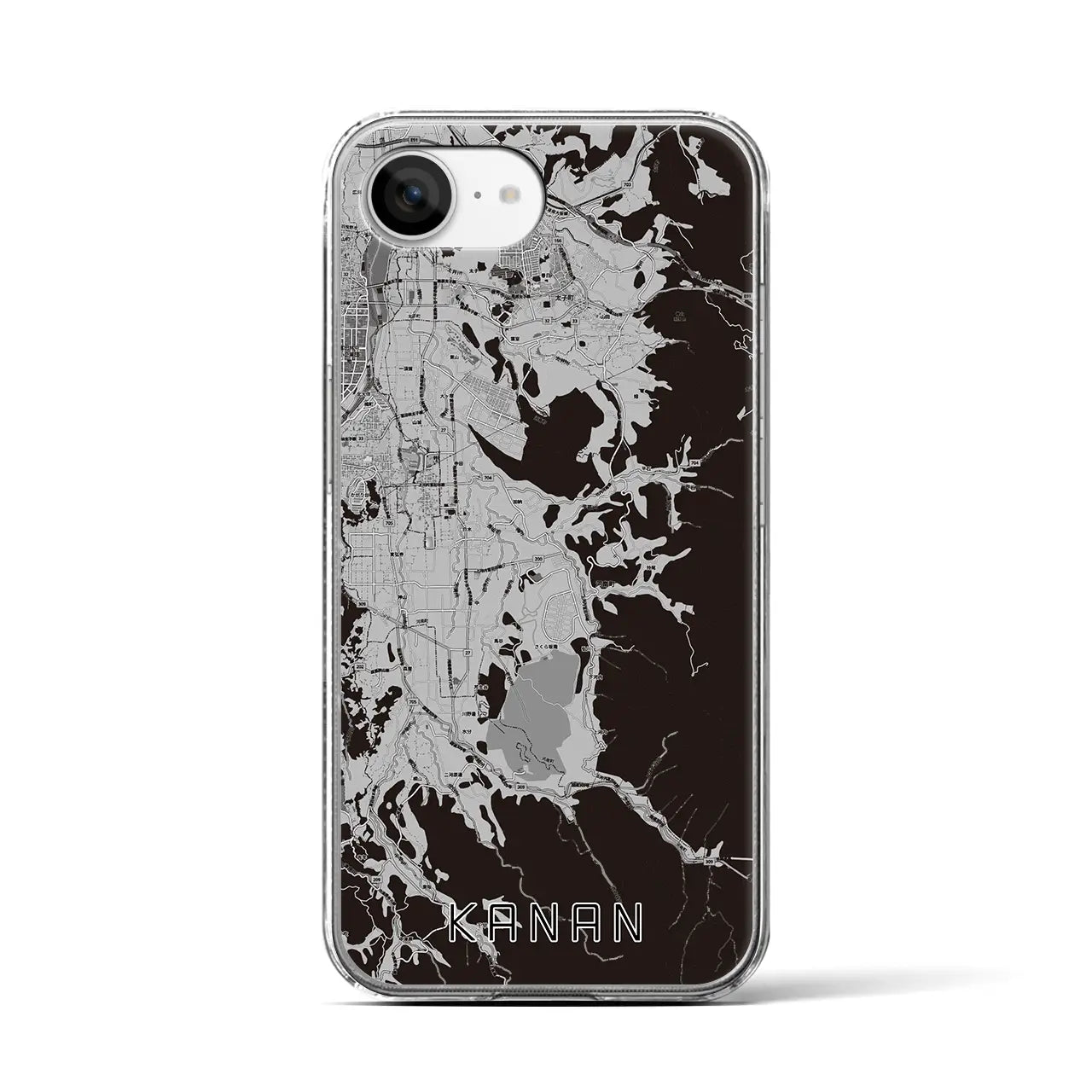 【河南(大阪府)】地図柄iPhoneケース(クリアタイプ)