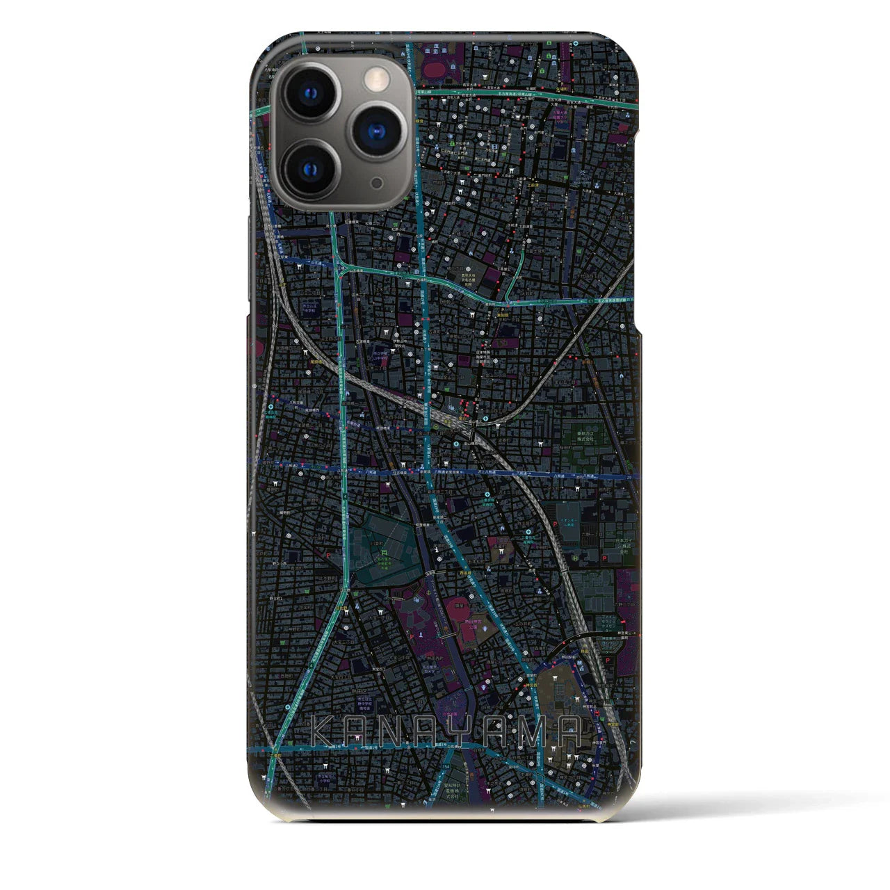 【金山(愛知県)】地図柄iPhoneケース(バックカバータイプ)