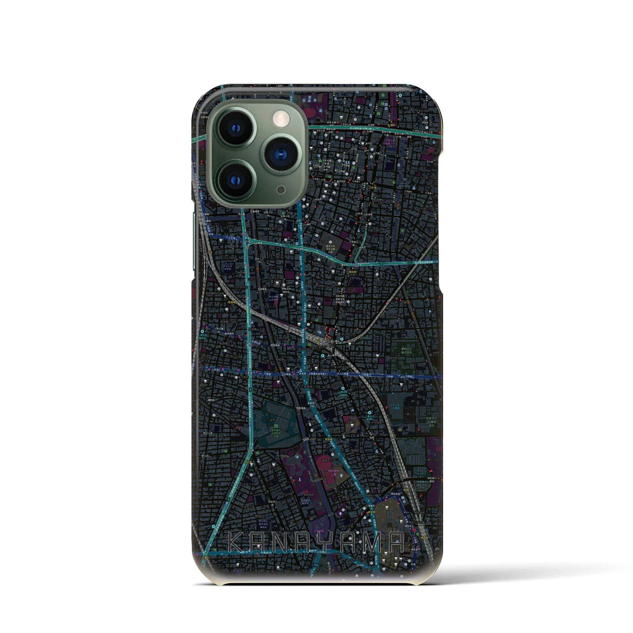 【金山(愛知県)】地図柄iPhoneケース(バックカバータイプ)