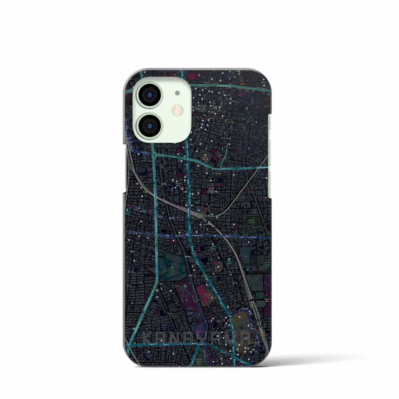 【金山(愛知県)】地図柄iPhoneケース(バックカバータイプ)