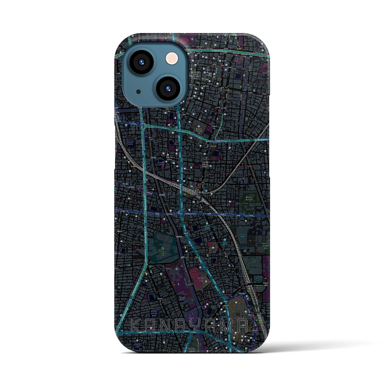 【金山(愛知県)】地図柄iPhoneケース(バックカバータイプ)