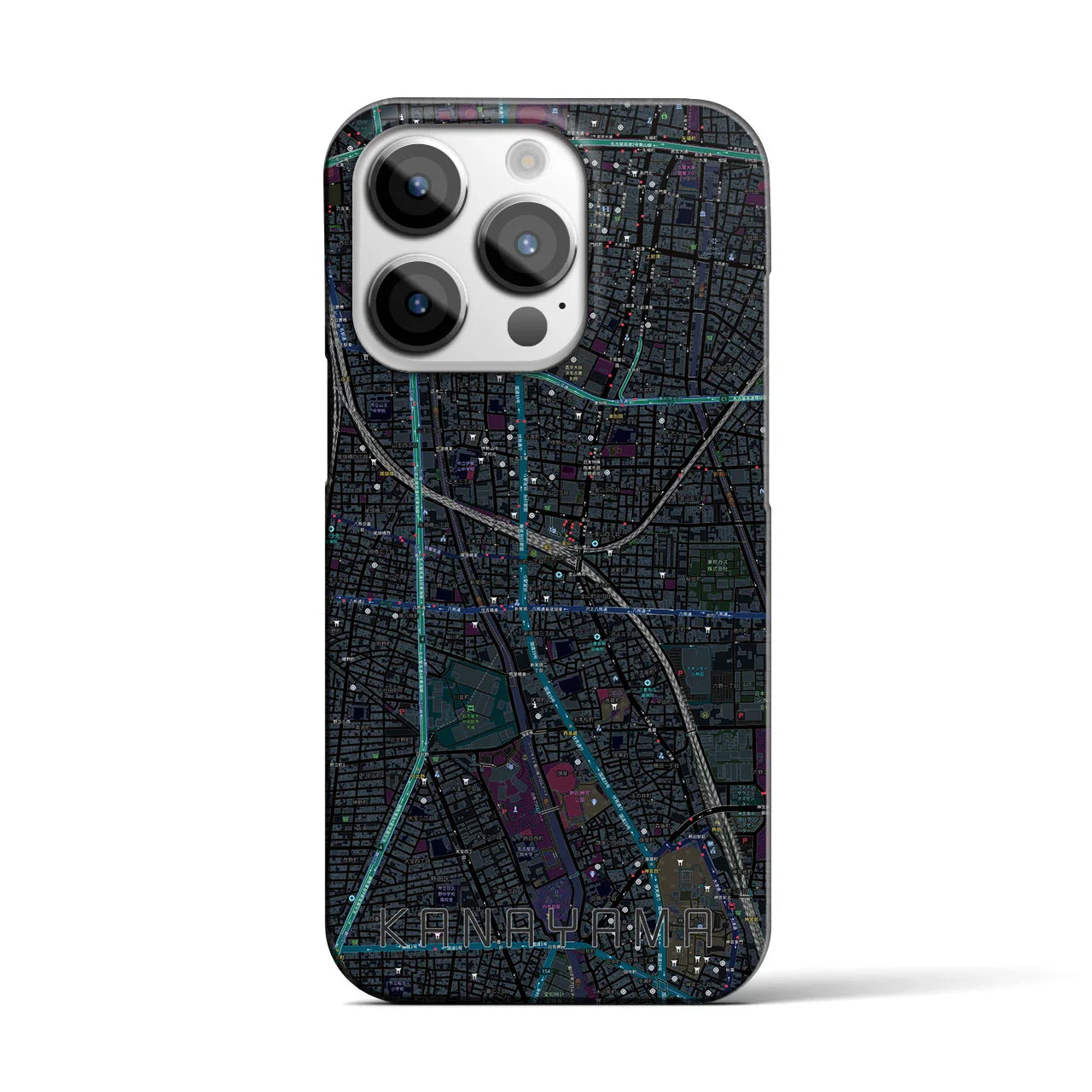 【金山(愛知県)】地図柄iPhoneケース(バックカバータイプ)