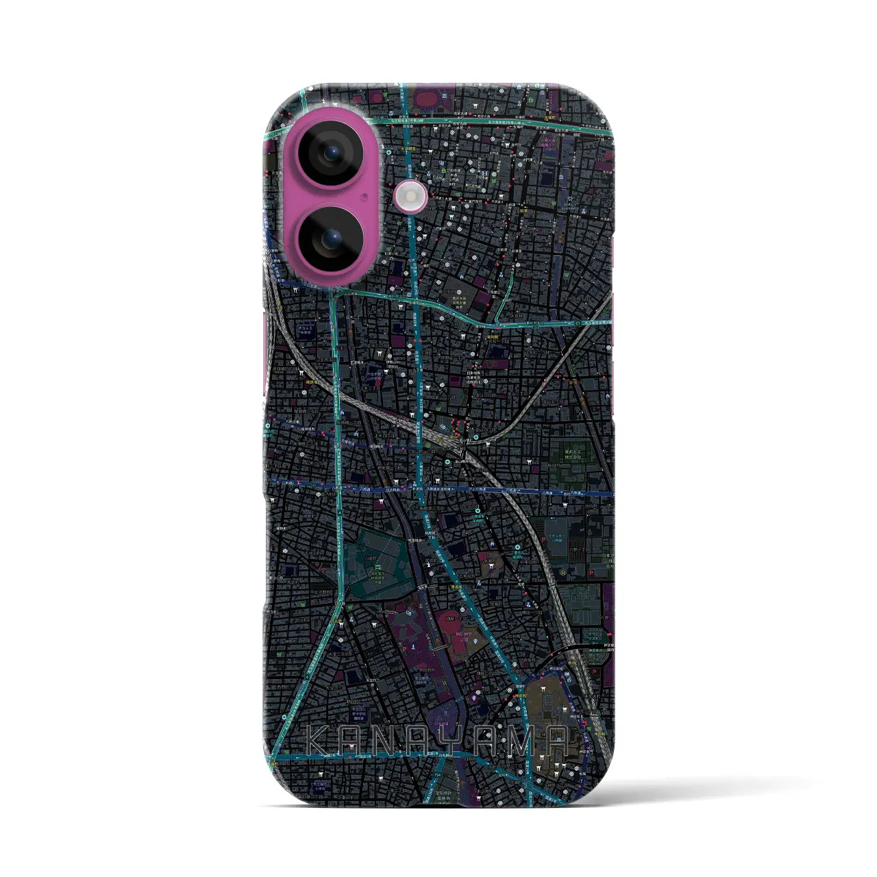 【金山(愛知県)】地図柄iPhoneケース(バックカバータイプ)