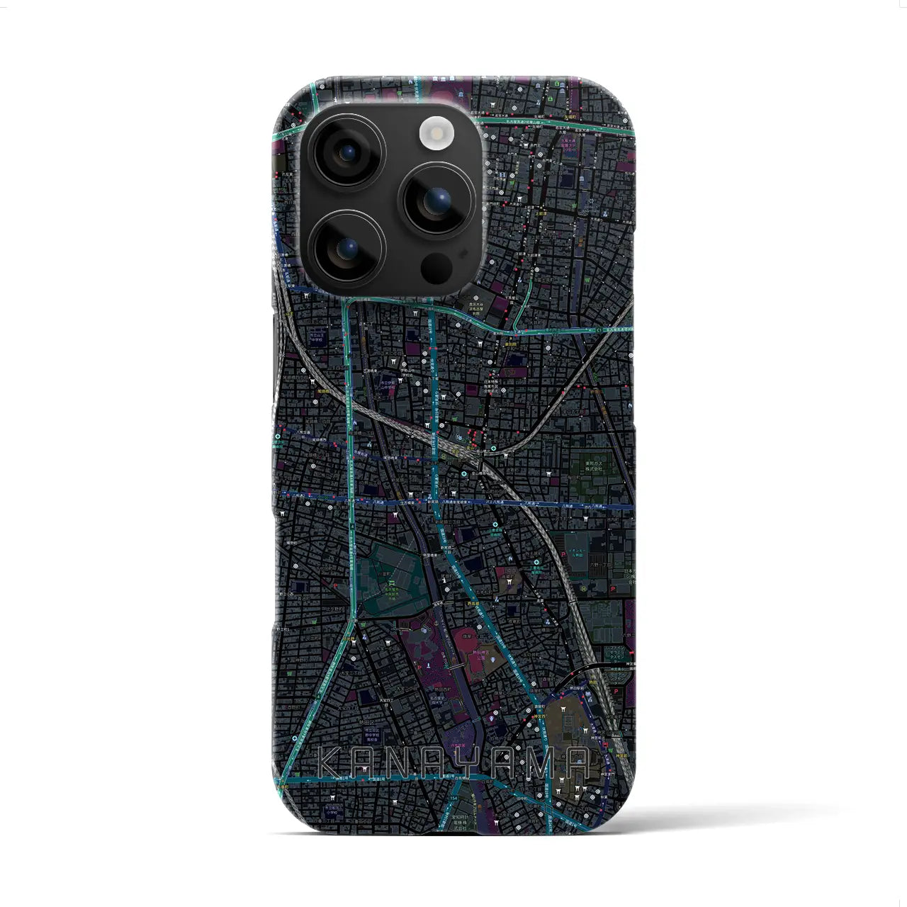 【金山(愛知県)】地図柄iPhoneケース(バックカバータイプ)