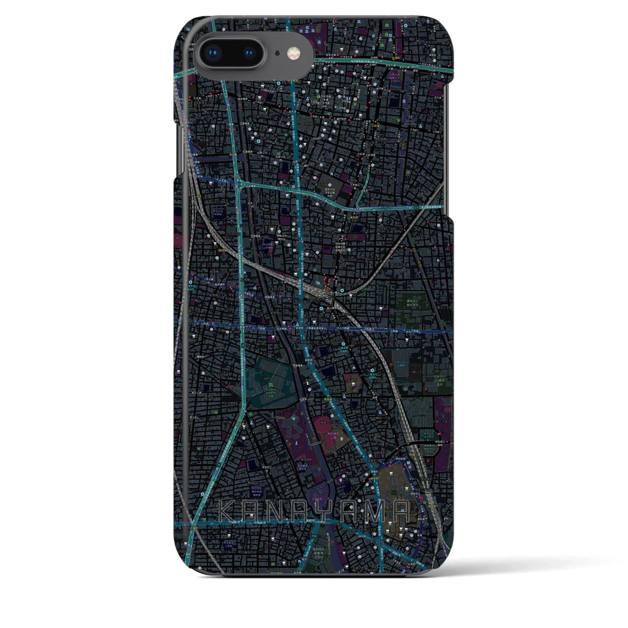 【金山(愛知県)】地図柄iPhoneケース(バックカバータイプ)