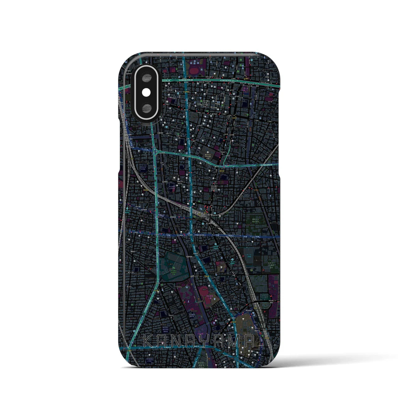 【金山(愛知県)】地図柄iPhoneケース(バックカバータイプ)