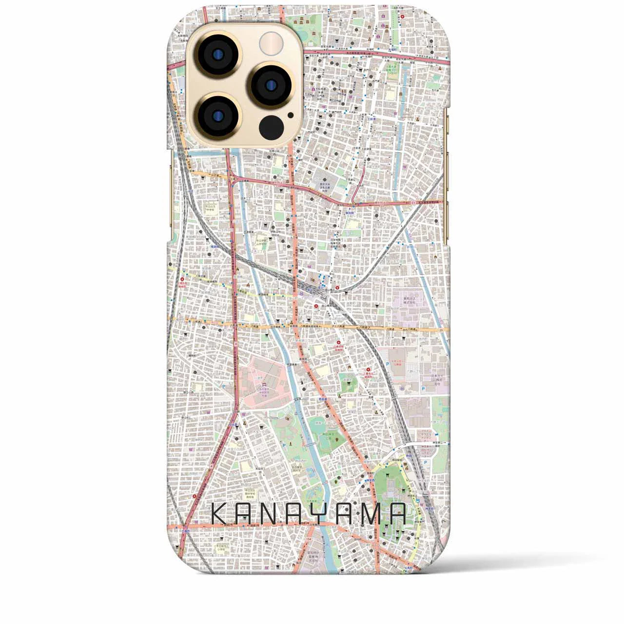 【金山(愛知県)】地図柄iPhoneケース(バックカバータイプ)