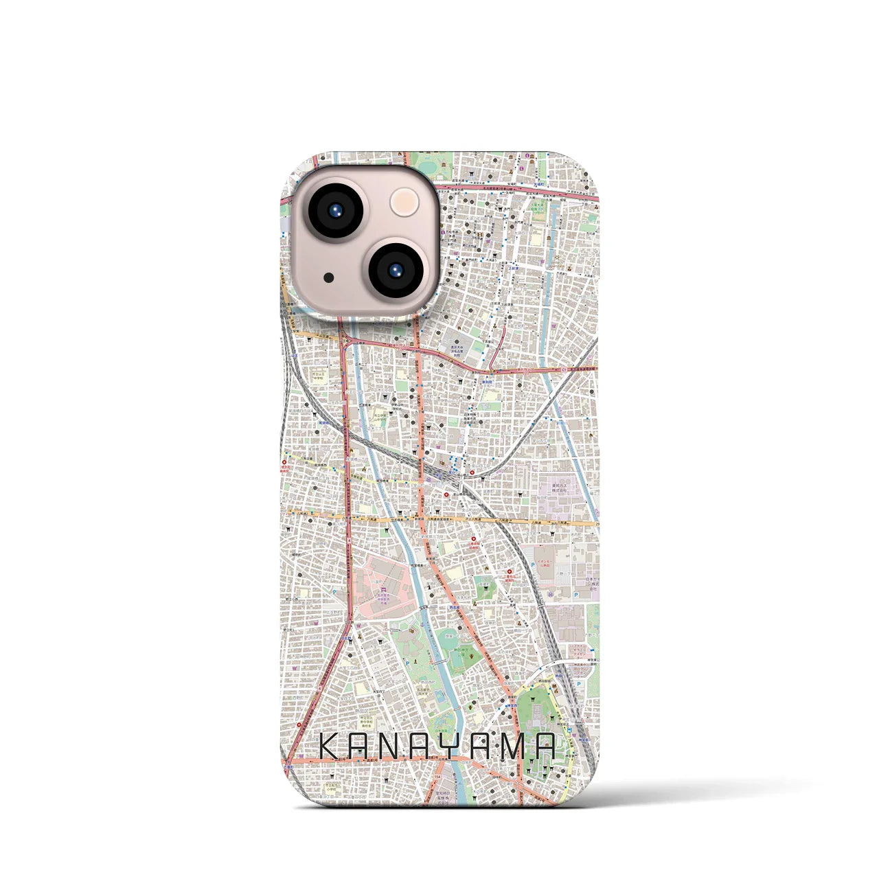 【金山(愛知県)】地図柄iPhoneケース(バックカバータイプ)