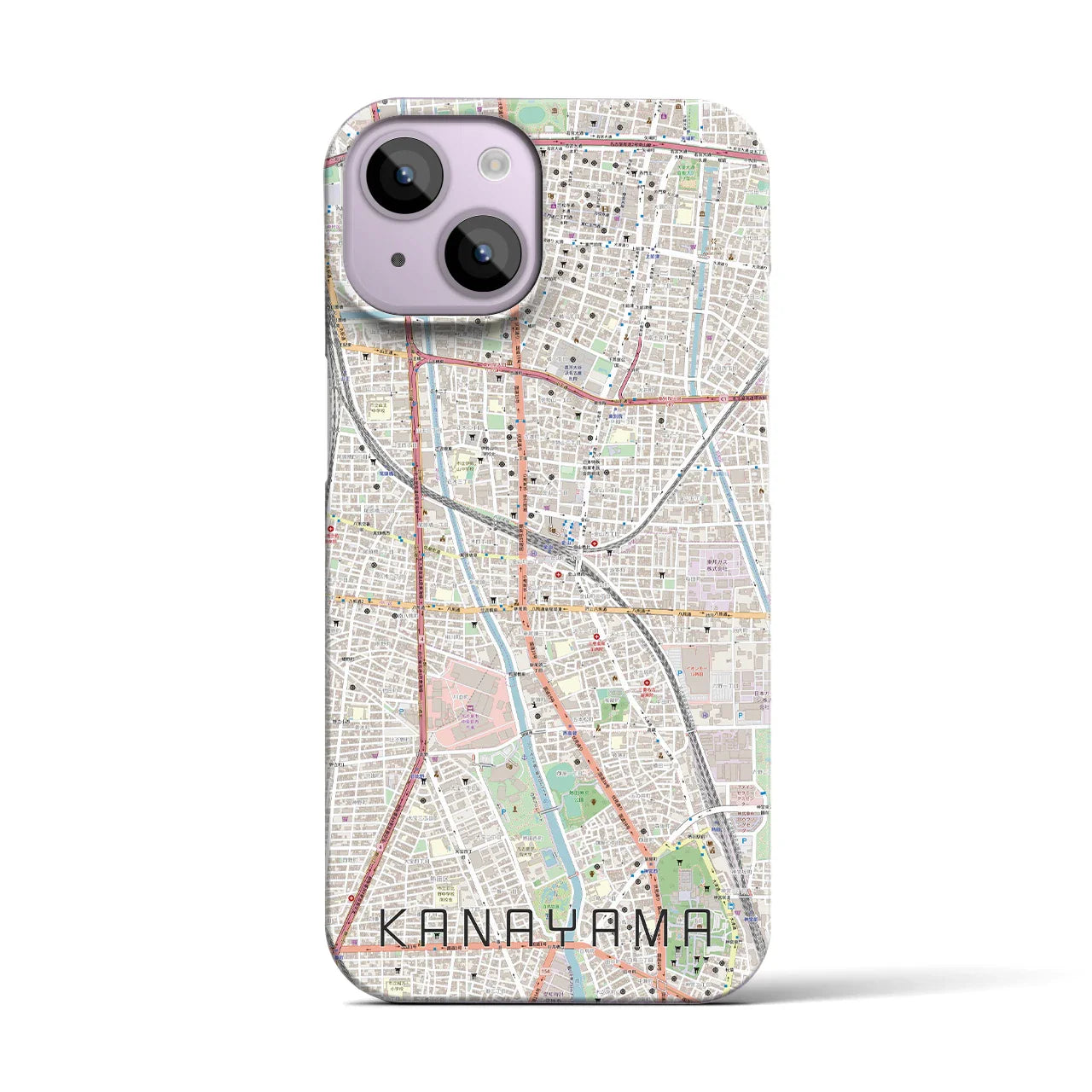 【金山(愛知県)】地図柄iPhoneケース(バックカバータイプ)