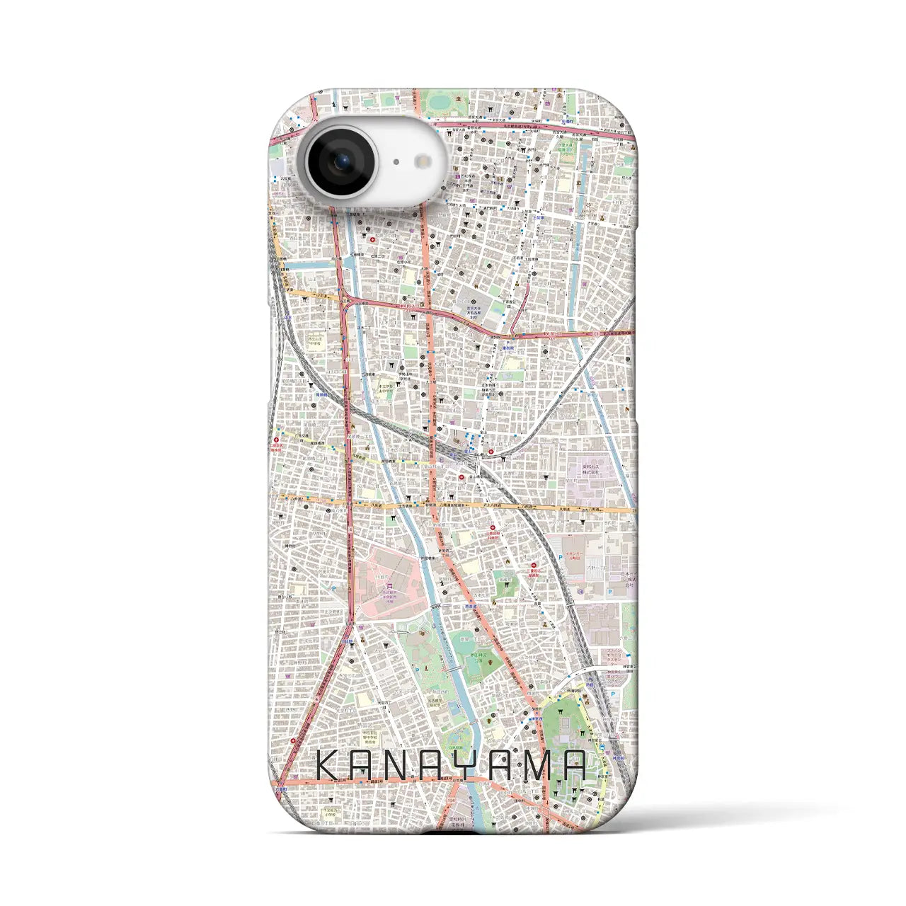 【金山(愛知県)】地図柄iPhoneケース(バックカバータイプ)