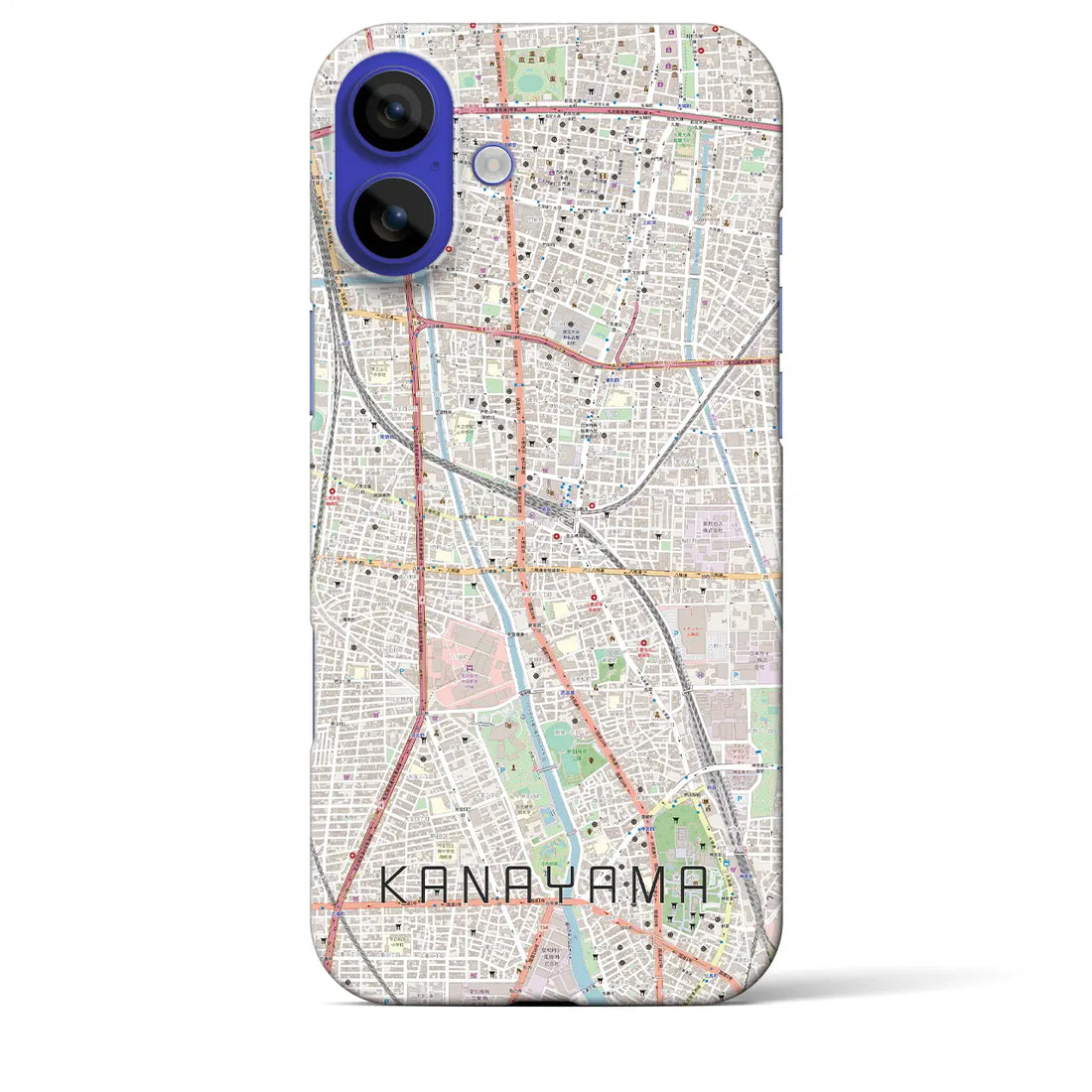 【金山(愛知県)】地図柄iPhoneケース(バックカバータイプ)ナチュラル・iPhone 16 Pro Max 用