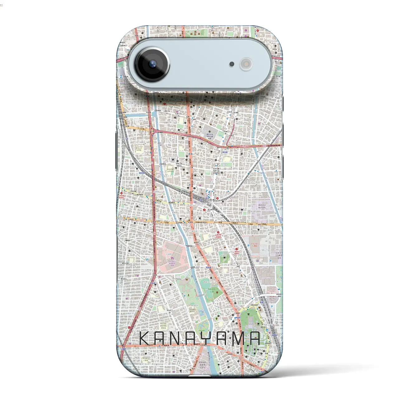 【金山(愛知県)】地図柄iPhoneケース(バックカバータイプ)