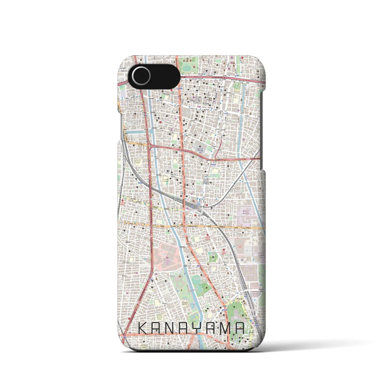 【金山(愛知県)】地図柄iPhoneケース(バックカバータイプ)
