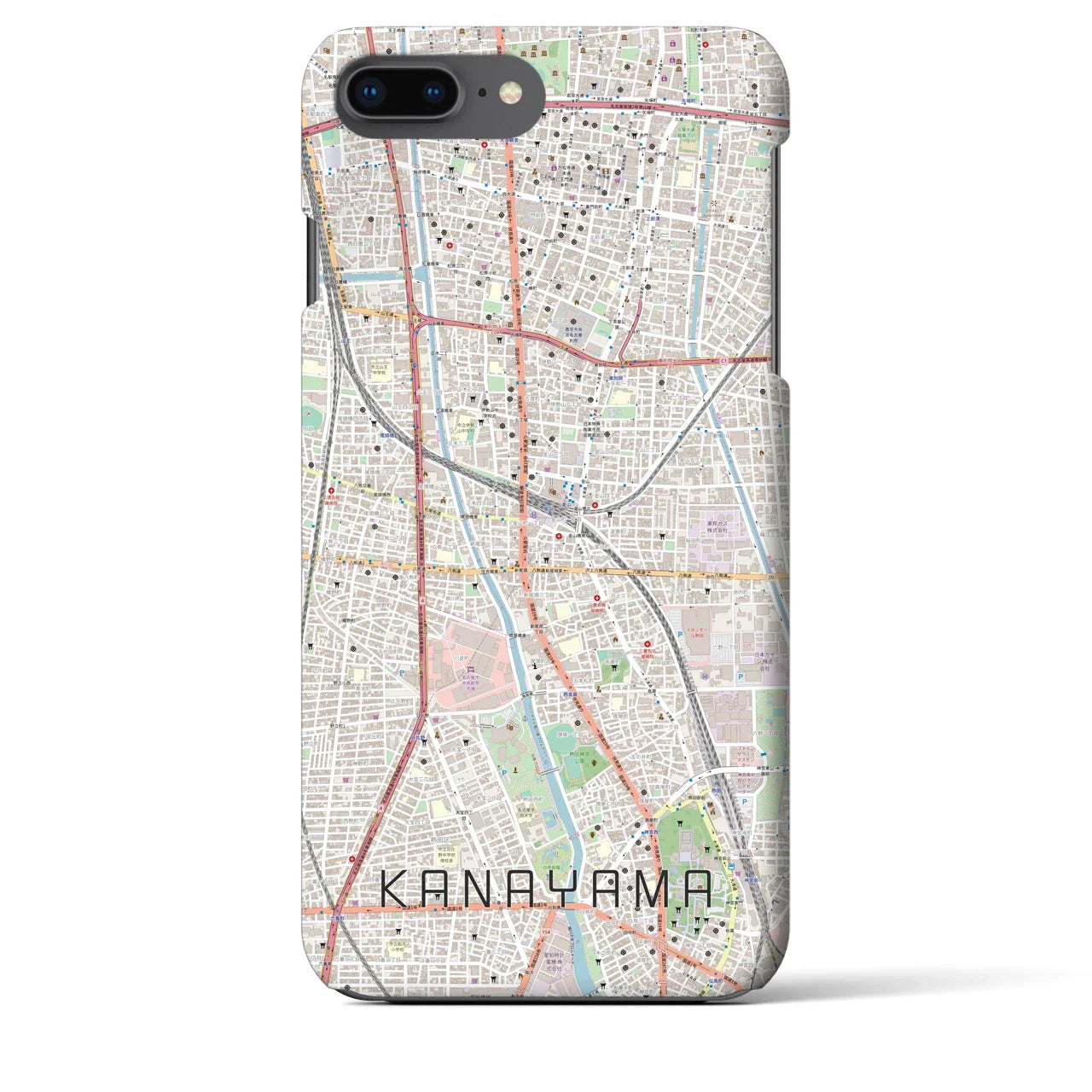 【金山(愛知県)】地図柄iPhoneケース(バックカバータイプ)